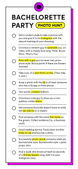 The Only Bachelorette Scavenger Hunt You Need Bachelorette Party Awesome Bachelorette Party Bridal Bachelorette Party