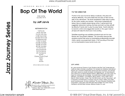 Jarvis Bop Of The World Sheet Music Complete Collection For Jazz Band