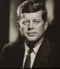 Left photo John F. Kennedy speaks into a WTRP mic a LaGrange radio station  back in 1960 when he was campaigning for President of United States in  LaGrange Georgia. Right bottom photo