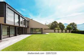 Ground floor carefully designed which consists of the living room. Beautiful Modern Villa Garden External Stock Photo Edit Now 220572133