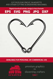 Download Fish Hook Heart Fishing Svg Cutting File Clipart 600675 Cut Files Design Bundles