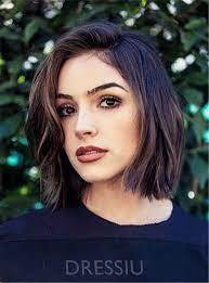 Lace Front Cap Frauen Gerade Kunsthaar Perucken 10 Zoll Bob Frisur Bob Cap Frauen Fris Bob Frisur Glatt Bob Frisur Gerade Braune Haare Frisuren