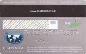No longer free of foreign transaction fee. Bank Card Deutsche Bank Mc Platinum Deutsche Bank Pbc S A Poland Col Pl Mc 0255