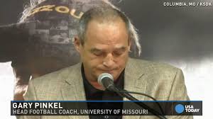 Mizzou Coach Gary Pinkel chokes up over retirement