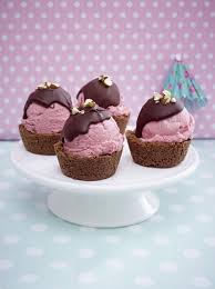 Himbeerparfait Muffins Mit Schokohut Rezept Lecker Rezept Eistorte Lecker Erdbeer Eistorte