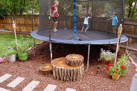 Above Ground Trampoline Landscape Ideas Fabulous Landscape Edging Ideas Desert Landscaping Ideas Large Backyard Landscaping Backyard Trees Backyard Trampoline