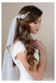 Wedding Hair Accessories With Veil Wedding Hairstyles With Veil Weddinghairstyles Pt To Re Half Up Wedding Hair Bridal Hair Half Up Bridal Hair Veil