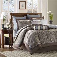 Even sanctuaries deserve drama, however, and king size bedding sets provide that. Amazon Com Madison Park Aubrey 12 Piece Complete Bed Set Blue Cal King Bedding Bath Guest R Complete Bedding Set Comfortable Bedroom Bed Comforter Sets