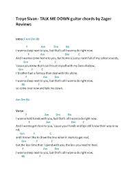 Talk Me Down Troye Sivan Ukelele Chords Lyrics And Chords Guitar Chords
