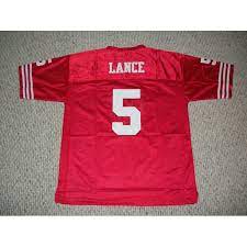 Unsigned Trey Lance Jersey 5 San Francisco Custom Stitched Red Football New No Brands Logos Sizes S 3xl Walmart Com