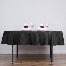 Great savings & free delivery / collection on many items. 90 Black Polyester Round Tablecloth Tableclothsfactory