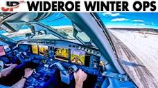 Wideroe Cockpit E190-E2 & Dash 8 Winter Ops into 14 Airports - YouTube