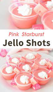 Pink Starburst Jello Shots Vegan Virgin Options Recipe Jello Shot Recipes Shot Recipes Vegan Jello Shots