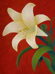 So Vivid Lily Painting Easy Flower Painting Flower Art