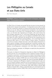 Les Philippins au Canada et aux États-Unis