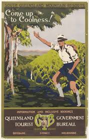 South Queensland Tourist Poster Australia 1950s Travel Posters Retro Travel Poster Vintage Travel Posters