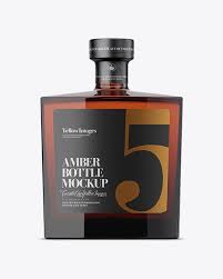 Square Amber Glass Bottle Free Mockup Pixelsdesign Net Bottle Mockup Free Mockup Amber Glass Bottles
