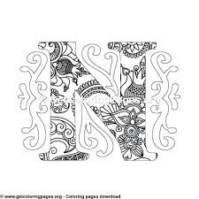 You need just colored pencils. Zentangle Monogram Alphabet Letter N Coloring Sheet Owl Coloring Pages Unicorn Coloring Pages Cute Coloring Pages