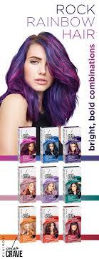 Mix And Match Bright Bold Colors To Create One Of A Kind Rainbow Hair Clairol Color Crave Semi Permanent Hair Color Professional Hair Color Hair Color Chart