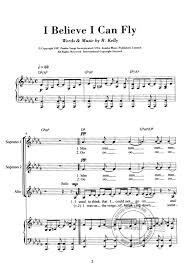 I believe i can fly i believe i can touch the sky i think about it every night and day spread my wings and fly away i believe i can soar i see me running through that open door i. I Believe I Can Fly From R Kelly Buy Now In The Stretta Sheet Music Shop