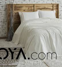 Ecocotton Organik Pamuk Jakarli Cift Kisilik Pike Seti Balera Krem Mobilya Balerin
