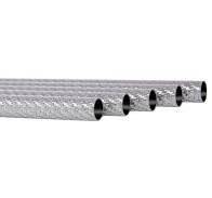 Carbon fiber tube with a Glossy Silver Aluminized Fiberglass