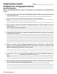 Integumentary System Csi Fingerprinting Lab Integumentary System System Science Fair