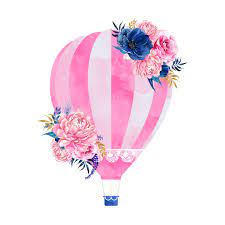 Vector Jpeg Png Shrifty Pink Drawing Hot Air Balloons Art Hot Air Balloon Drawing