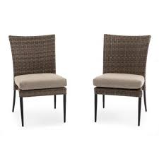 Belham Living Lucca Steel Woven Side Armless Outdoor Dining Chair Set Of 2 Hayneedle Outdoor Dining Chairs Dining Chair Set Dining Chairs
