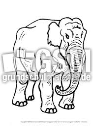 Elefant 1 Tiere Gemischt Tiere Zum Ausmalen Ausmalbilder Bildende Kunst Material Klasse 1 Grundschulmaterial De
