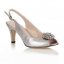 Buy Lotus Ladies Fascination Pewter Leather Sling Back Shoes Online Pewter Shoes Open Toe Shoes Pewter Heels