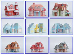 3d House Paper Model With Calendar Free Papercraft Templates Paper Doll House Paper Models Paper Art Craft