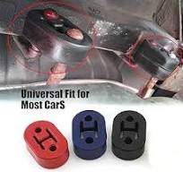 Yumfugu 4 PCS Car Exhaust Pipe Support Bracket, Rubber Dual-hole Exhaust System Muffler Suspension Ring Lifting Lugs, Accessories to Keep Chassis ...