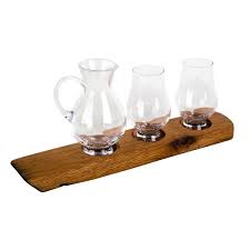【simple care】wooden cup holder and metal ashtray are perfectly matched, plain and convenient to clean. Whisky Barrel 2 Glasses And 1 Jug Cranachan Crowdie
