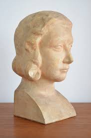 Ceramic Female Bust, 1930s