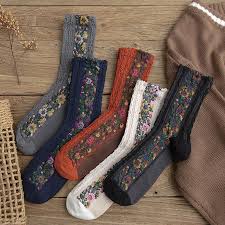 Socks are a great canvas for stitch patterns, colorwork, and more all in a small project. Vintage Women Autumn Winter Warm Floral Pattern Middle Tube Stretch Cotton Socks Buy On Zoodmall Vintage Women Autumn Winter Warm Floral Pattern Middle Tube Stretch Cotton Socks Best Prices Reviews Description