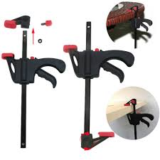 Some of the smaller sliding bar types are categorised as 'g' clamps. Gloglow F Clamp Woodworking Clip Quick Ratchet Release Squeeze Carpenter Tool Diy One Handed Bar Clamp Fast And Easy Clamping Applications Power Hand Tools Hand Tools