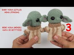 mini yoda head finish youtube bebek oyuncak amigurumi
