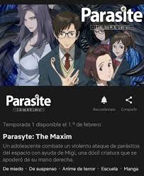 The anime series on netflix is known for good animation. Parasyte Manga Y Anime