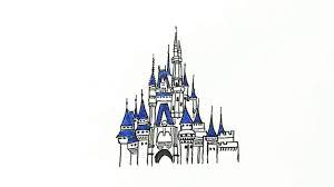 How To Draw The Disney Castle - Youtube