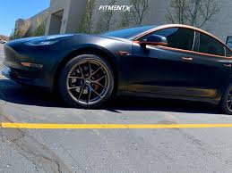 The original oem 19 wheels are goodyear eagles on silver rims and have less than 1,700 miles on them with no. 2018 Tesla 3 Long Range With 19x9 5 Esr Rf2 And Nitto 265x35 On Stock Suspension 948702 Fitment Industries