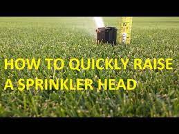 You can use sprinkler risers, pvc connectors, or just dig them up and reposition them. How To Raise A Sprinkler Head In Under 5 Minutes Youtube