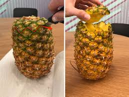 Ripe pineapple will feel slightly soft when pressed. Viral Pineapple Hack Test To Peel Pineapple From Core