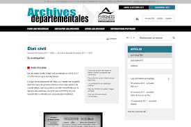 Histoire des individus, des populations et généalogie. De Nouveaux Registres D Etat Civil En Ligne Dans Les Pyrenees Atlantiques