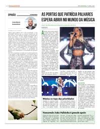 No instagram, numa conta com mais de 11 mil seguidores, patrícia. As Portas Que Patricia Palhares Espera Abrir No Mundo Da Musica O Amarense