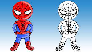 Learn how to draw spiderman from captain america civil war in this easy step by step video lesson. How To Draw Spiderman Cute Step By Step Easy Fun To Draw For Kids Youtube