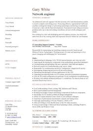 Network Engineer Cv Sample Cv Examples Technology Job Description Networking Field Work Mcse