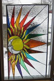 Sun And Moon Stained Glass Window Panel Ebsq Ebay In 2021 Stained Glass Crafts Glass Art Stained Glass Window Panel