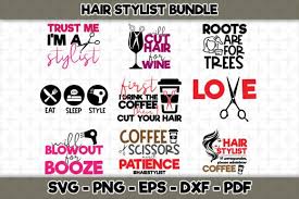 Create your diy projects using your cricut explore, silhouette and more. Hair Stylist Bundle 9 Designs Included Graphic By Svgexpress Creative Fabrica In 2020 Hair Stylist Hairstylist Quotes Coffee Hair