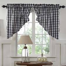 Black And White Buffalo Check Kitchen Curtains August Grove Caulder Buffalo Check Lined Kitchen Curtain Reviews Wayfair Buffalo Check Curtains Kitchen Curtains Curtains